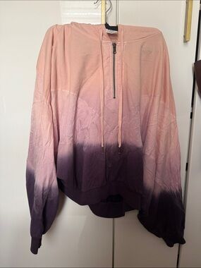 PINK Victoria's Secret Pink to Purple Ombre Half-Zip Hoodie
